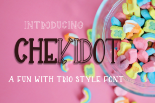 Chekidot: A Playful Display Font for Crafters and Product Designers