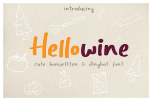 Hellowine: A Cute Handwritten Display Font for Brand Identity