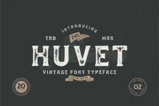 Huvet: A Masculine Display Font for Bold Branding
