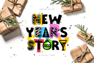 New Year s Story: A Festive Display Font for Web Design