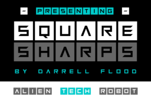 Squaresharps: A Futuristic Display Font for Tech Branding