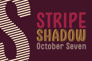 Stripe Shadow October Seven: A Bold Display Typeface