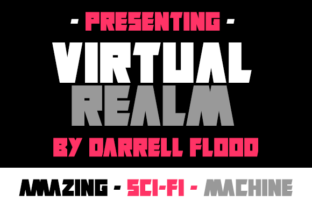 Virtual Realm: A Futuristic Display Font for Web Design